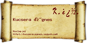 Kucsera Ágnes névjegykártya