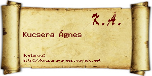 Kucsera Ágnes névjegykártya